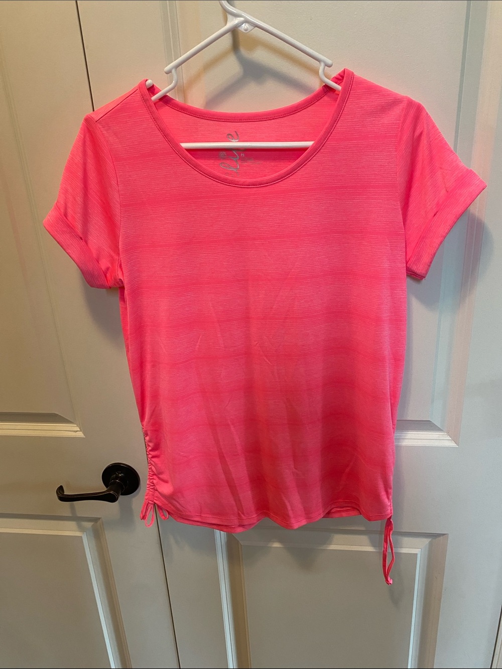 made for life Neon Pink Short Sleeve Side-Drawstring Tee
